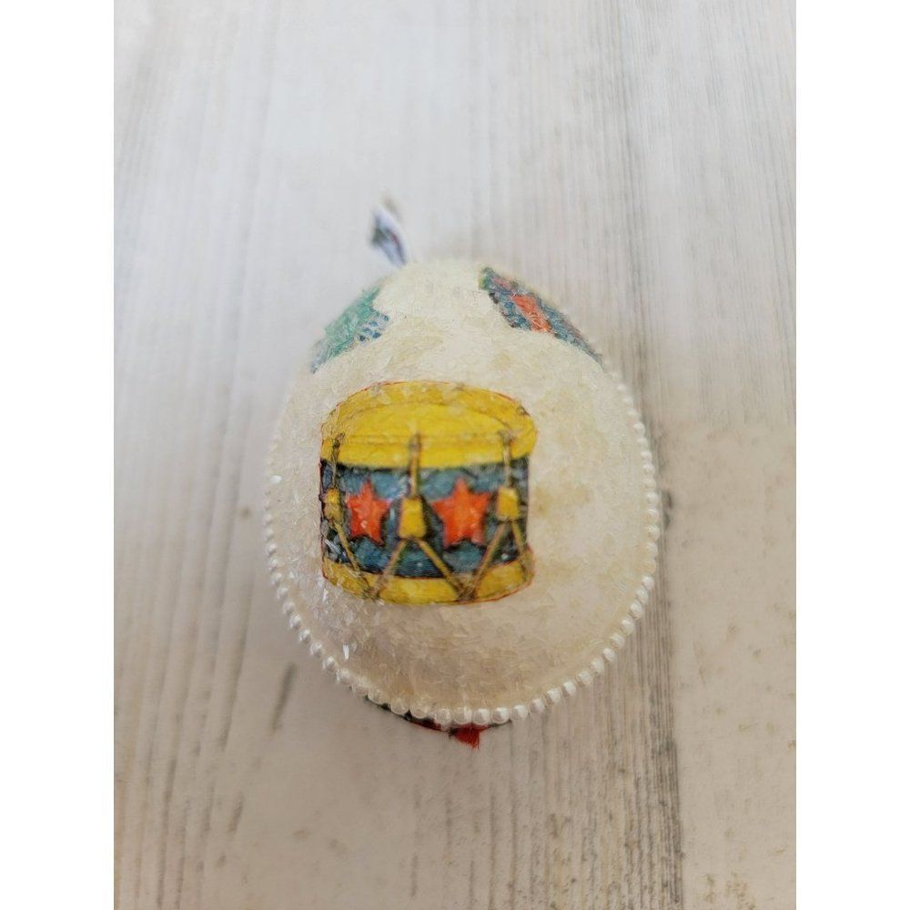 Glitter egg teddy bear drum snowman ornament Xmas decor